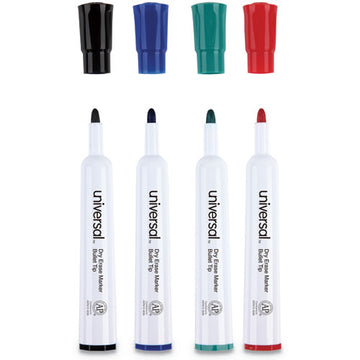 Universal™ Dry Erase Marker, Medium Bullet Tip, Black, Dozen freeshipping - TVN Wholesale